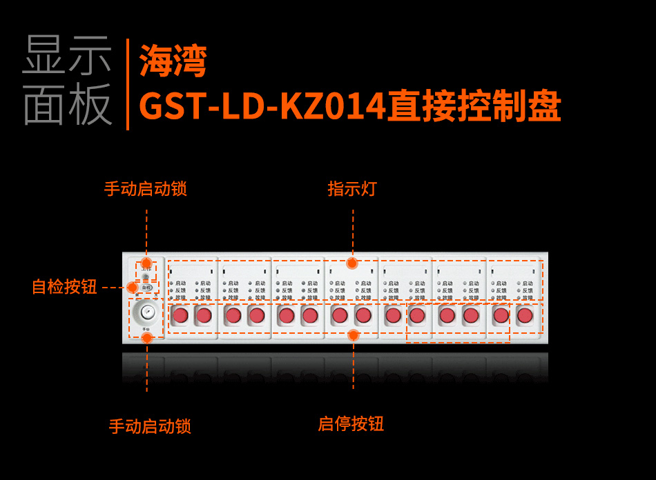 海灣GST-LD-KZ014直接控制盤(pán)顯示面板