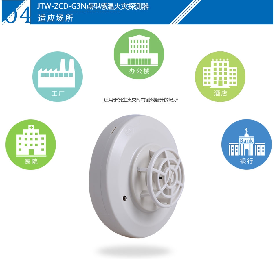 JTW-ZCD-G3N點型感溫火災(zāi)探測器產(chǎn)品應(yīng)用場所